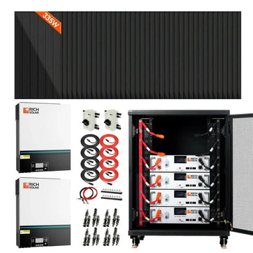Rich Solar Complete Off-Grid Solar Kit | 13,000W 120/240V Output | 48VDC.