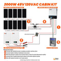 Rich Solar 2000W 48V 120VAC Cabin Kit.