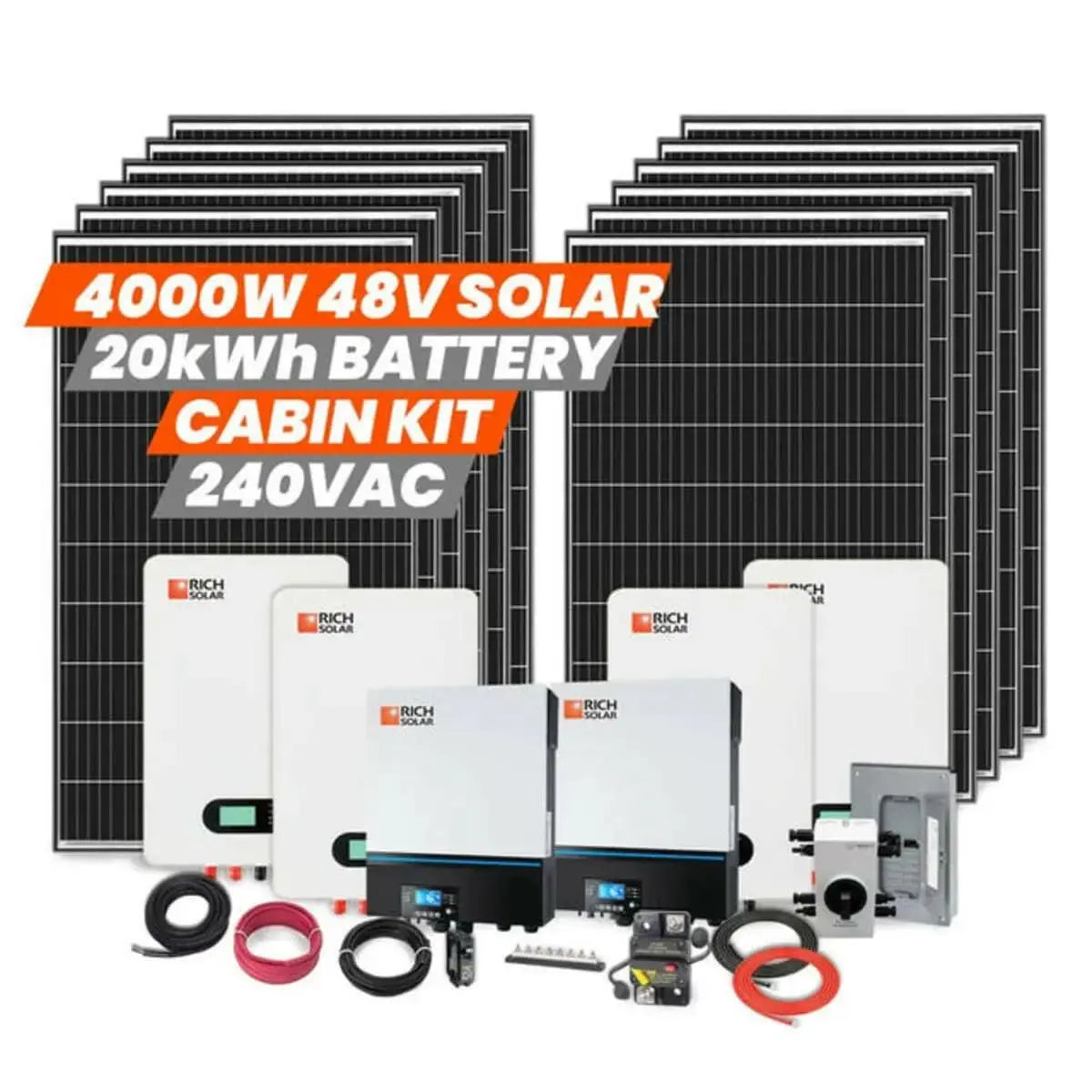 Rich Solar 4000W 48V 240VAC Cabin Kit.