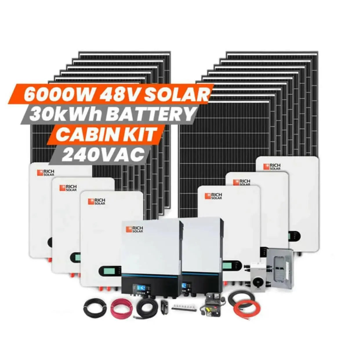 Rich Solar 6000W 48V 240VAC Cabin Kit.
