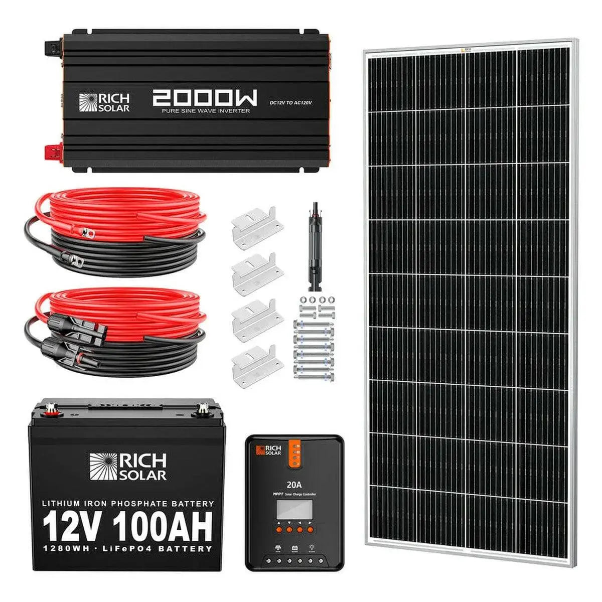 Rich Solar 200 Watt Complete Solar Kit.