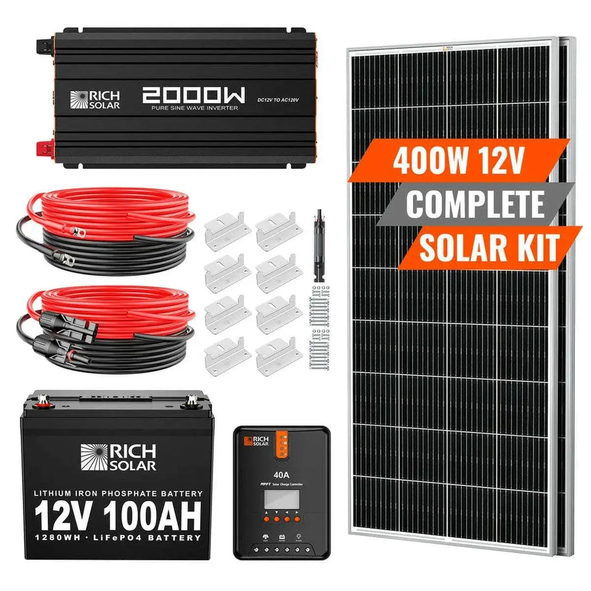 Rich Solar 400 Watt Complete Solar Kit.