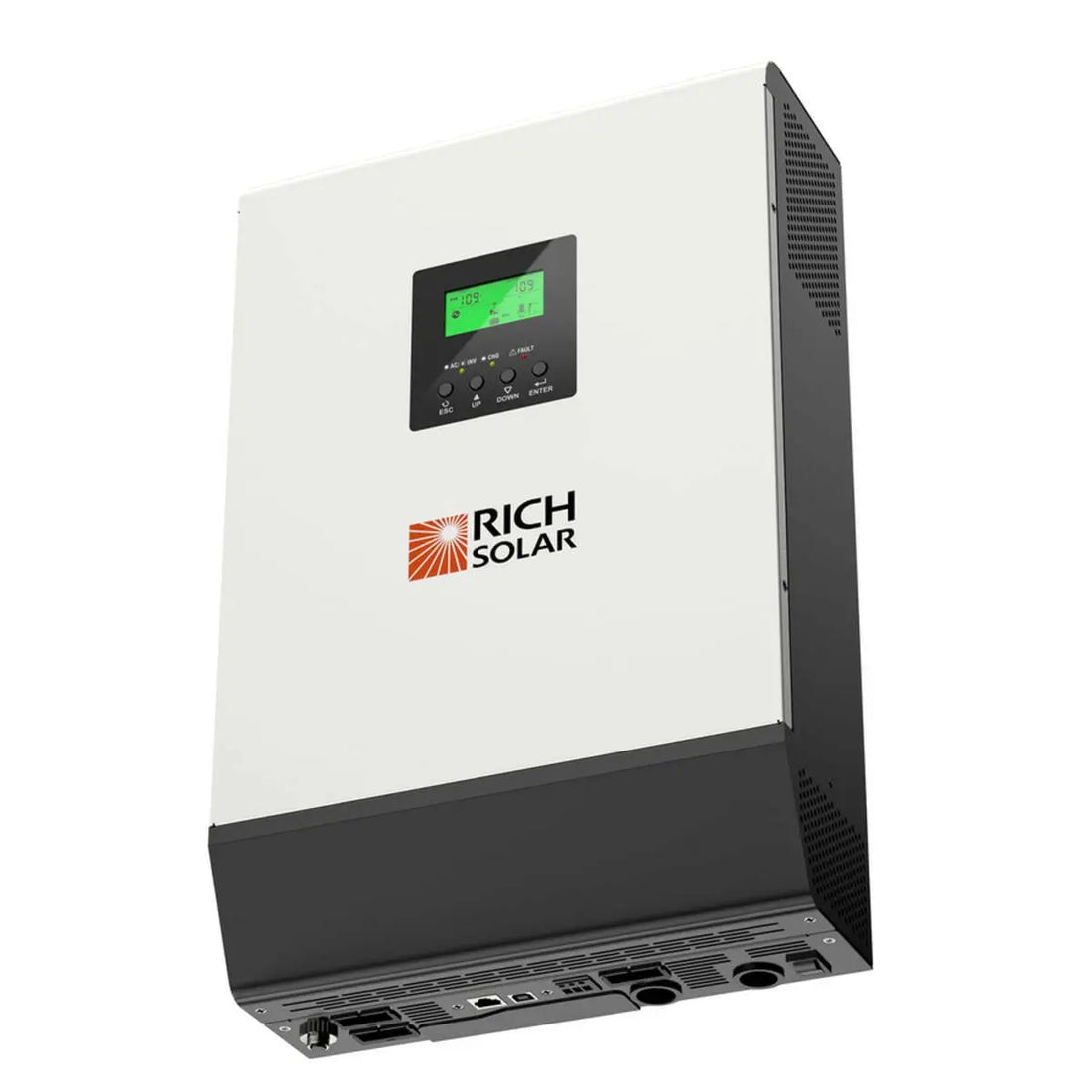 Rich Solar Hybrid Off-Grid Inverter | 2400W 24V 120A Output + 2.4kW Solar Input | 80A MPPT Charge Controller (Grid Feedback Optional).