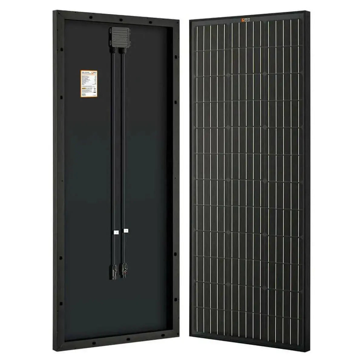 Rich Solar MEGA 100 ONYX | 100 Watt Monocrystalline Solar Panel | Best 12V Black Panel for VAN RVs and Off-Grid | 25-Year Output Warranty.