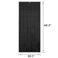 Rich Solar MEGA 100 ONYX | 100 Watt Monocrystalline Solar Panel | Best 12V Black Panel for VAN RVs and Off-Grid | 25-Year Output Warranty.