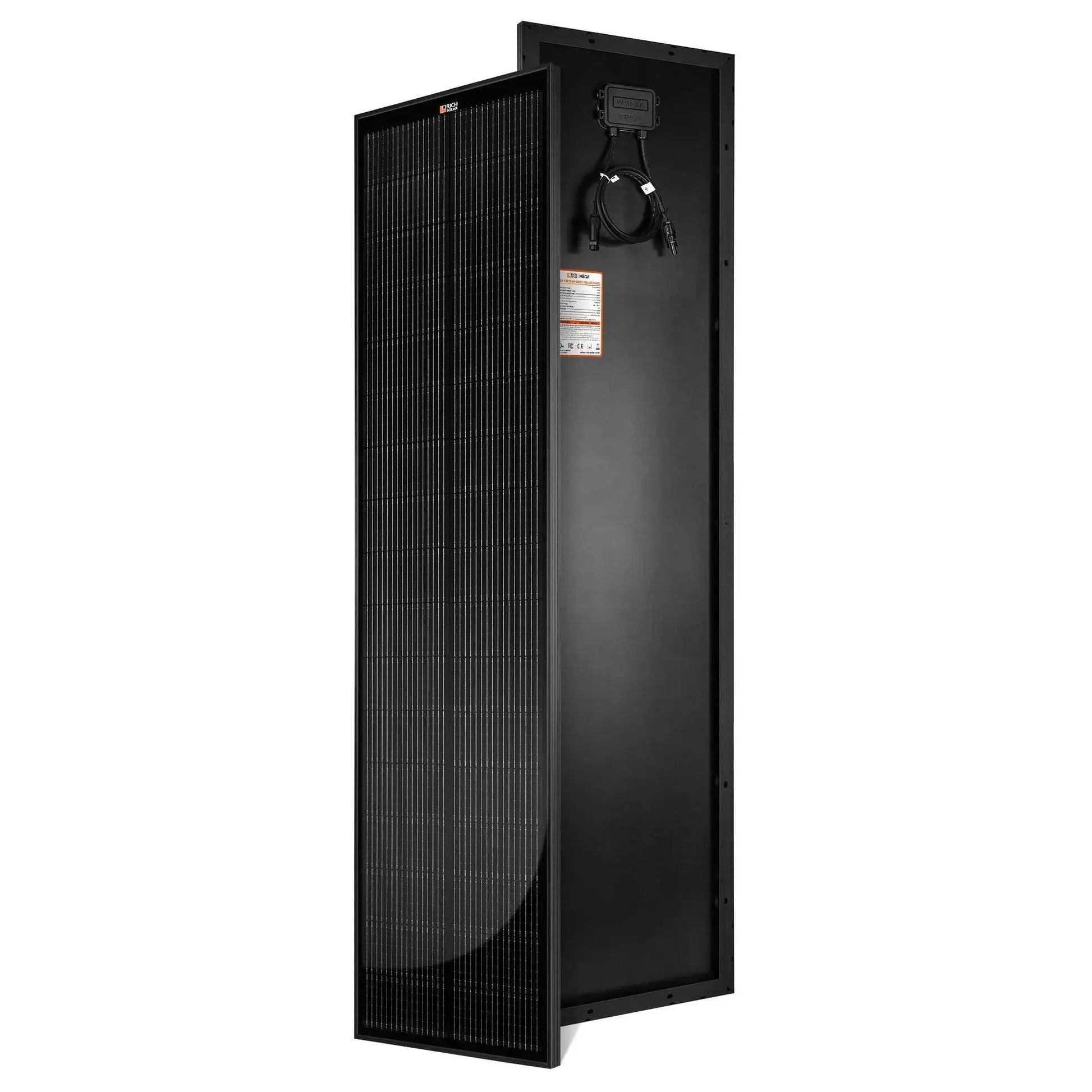 MEGA 130 SLIM ONYX 130 Watt Slim Solar Panel - Black Onyx Frame with N-Type Monocrystalline Cells