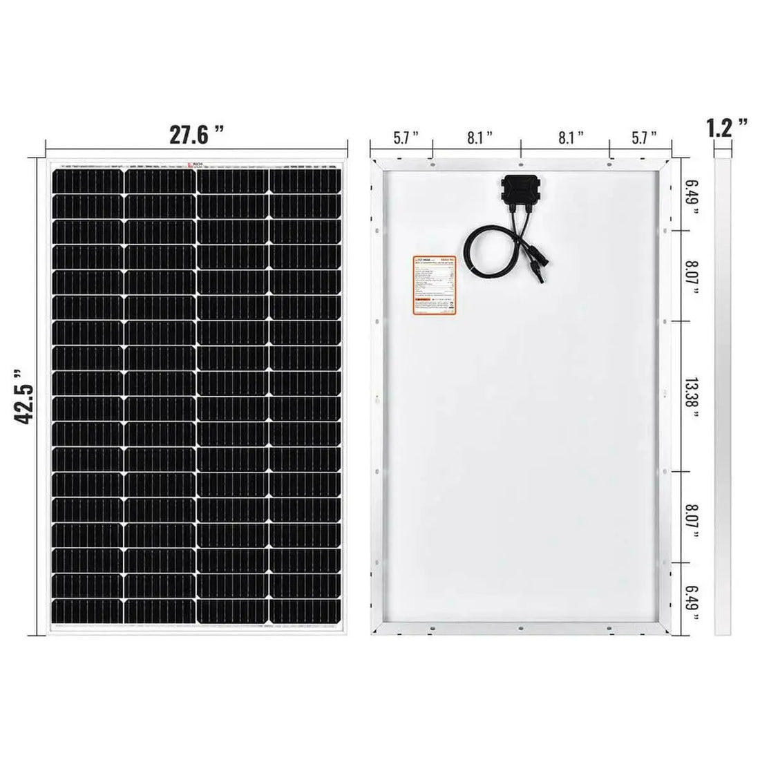Rich Solar Mega 150 Watt Solar Panel.