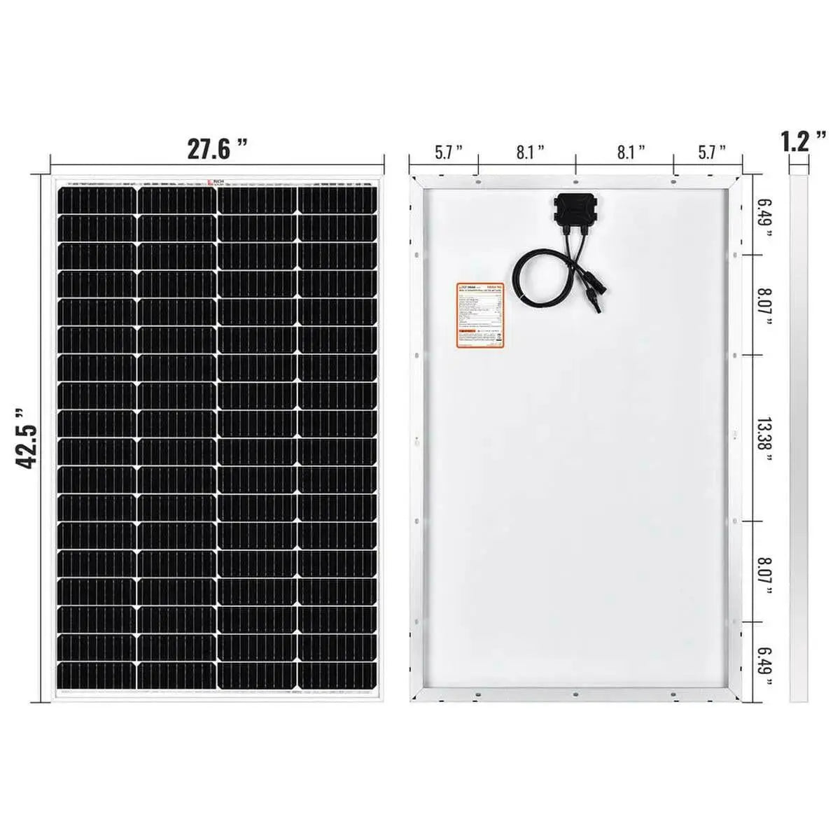 Rich Solar Mega 150 Watt Solar Panel.