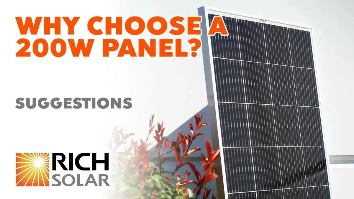 Rich Solar Mega 200 Watt 24 Volt Solar Panel.