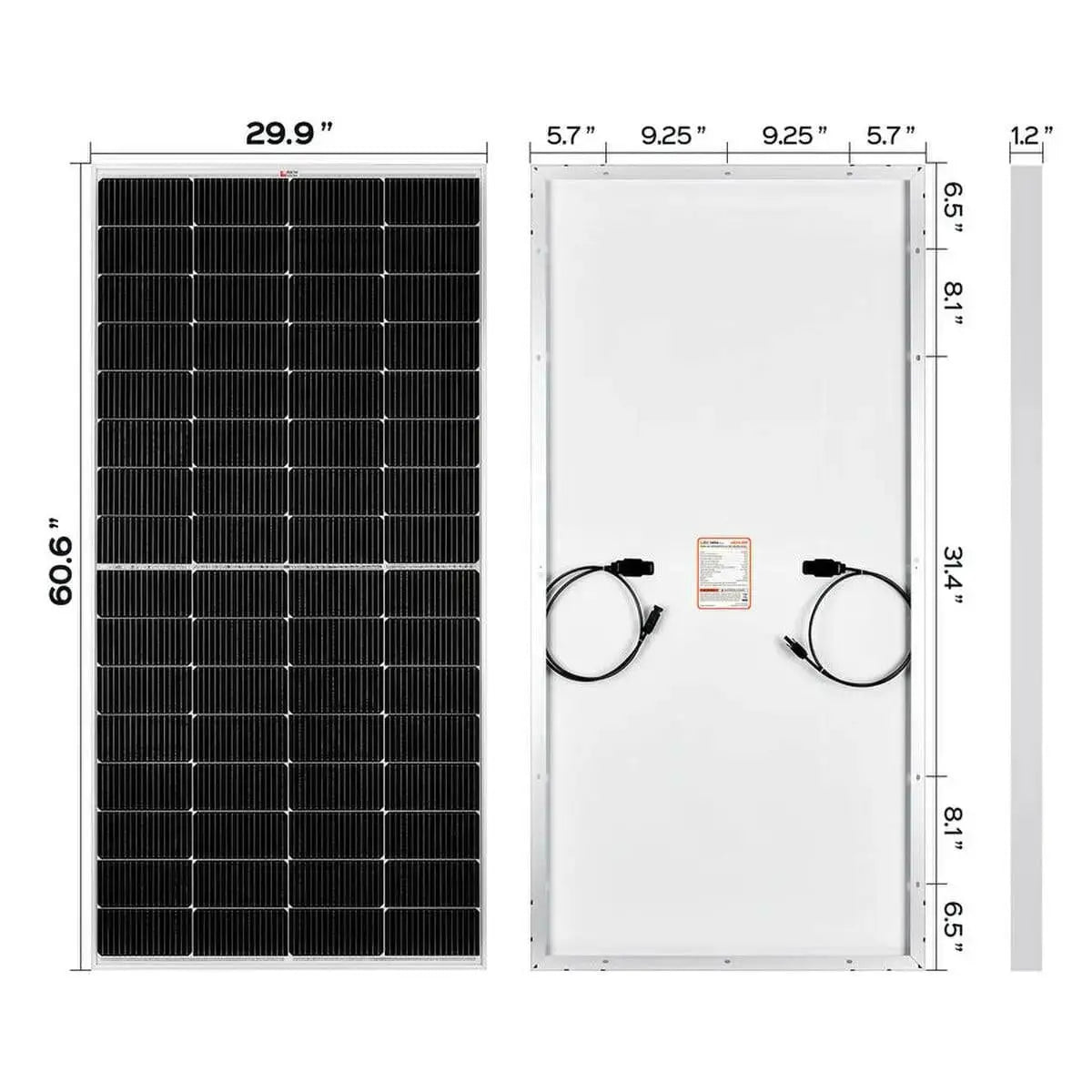 Rich Solar MEGA 250 Watt Monocrystalline Solar Panel | Best 12V Panel for RVs and Off-Grid | 25-Year Output Warranty | UL Certified.
