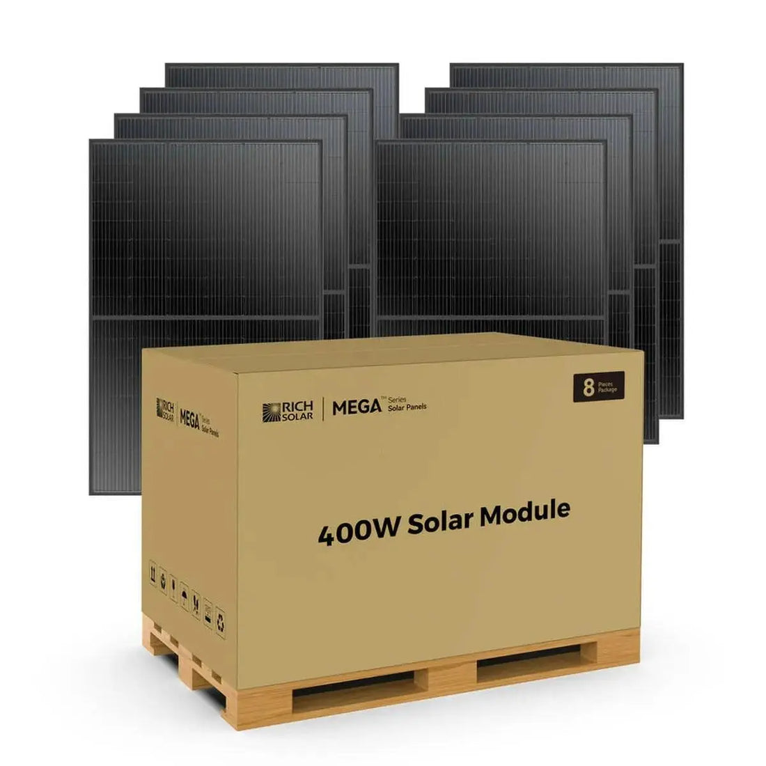 Rich Solar MEGA 400 Watt Monocrystalline Solar Panel | High Efficiency | Best Panel for Grid-Tie and Off-Grid.