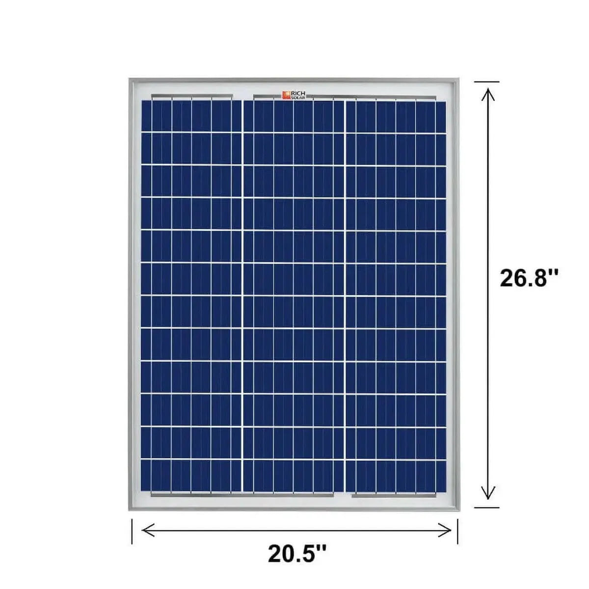 Rich Solar MEGA 50 Watt Solar Panel Poly.