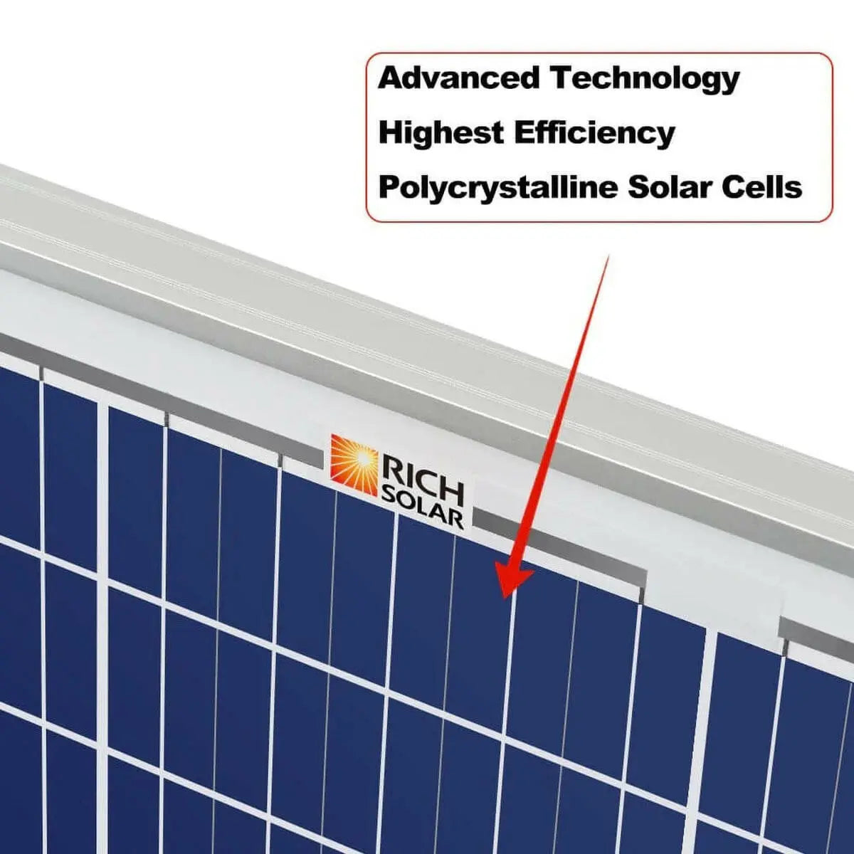 Rich Solar MEGA 50 Watt Solar Panel Poly.
