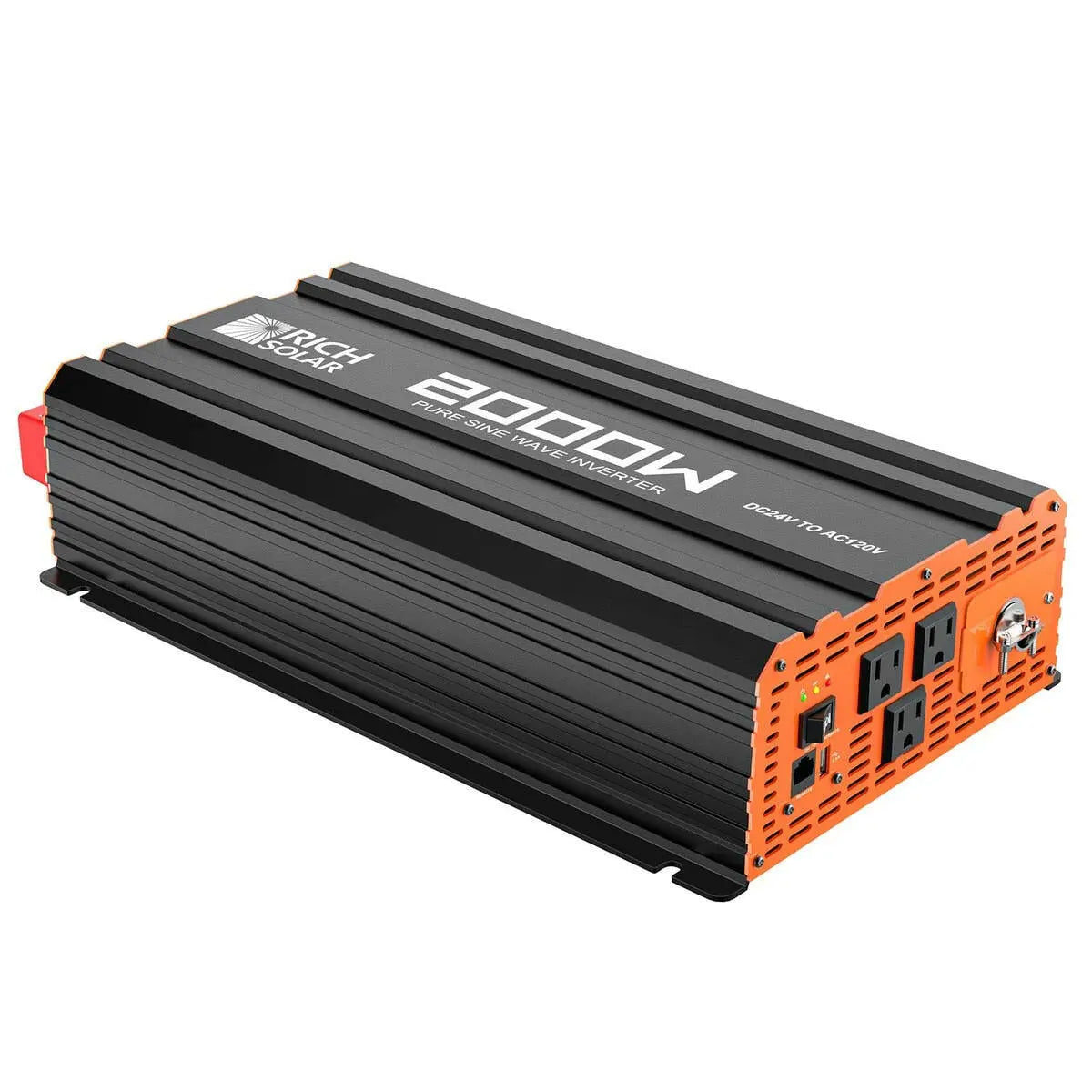Rich Solar 2000 Watt 24 Volt Industrial Pure Sine Wave Inverter.