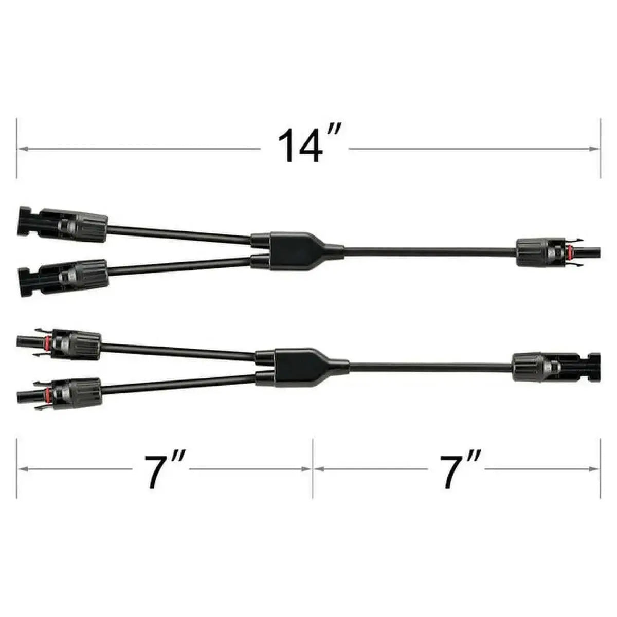 Rich Solar Y Branch Parallel Adapters 2 to 1.