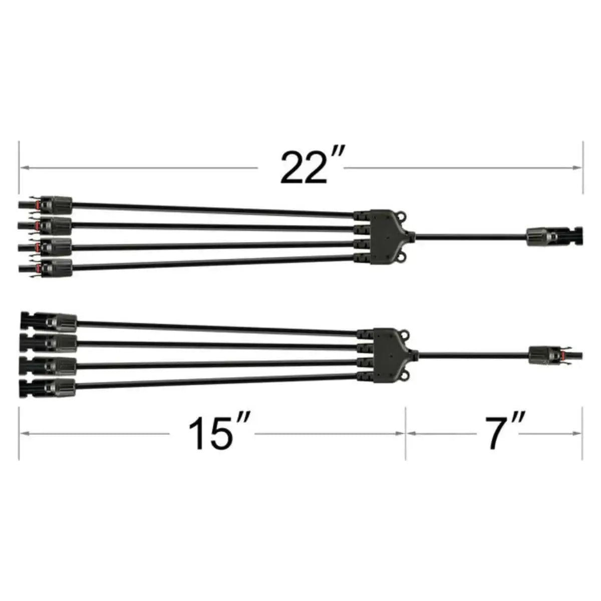 Rich Solar Y Branch Parallel Adapters 4 to 1.