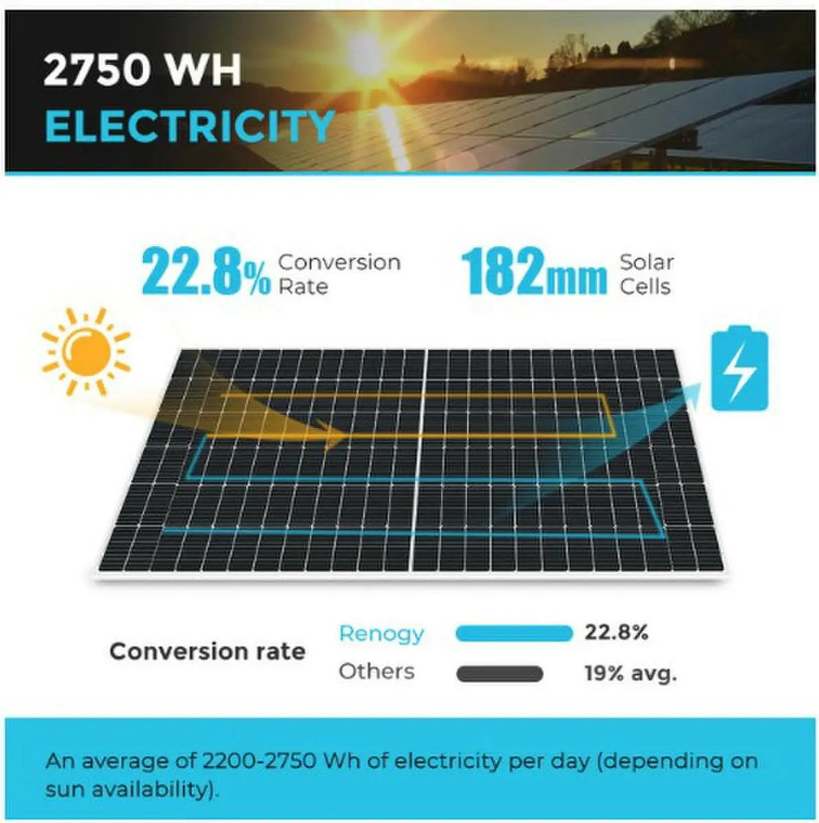Rsp Panel Renogy RSP Series 550 W Monocrystalline Solar Panel | Solar Cellz Inc