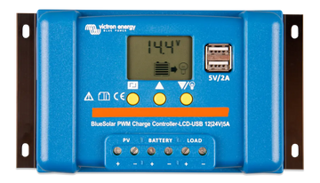 Victron Energy BlueSolar PWM-LCD&USB 12/24V-5A.
