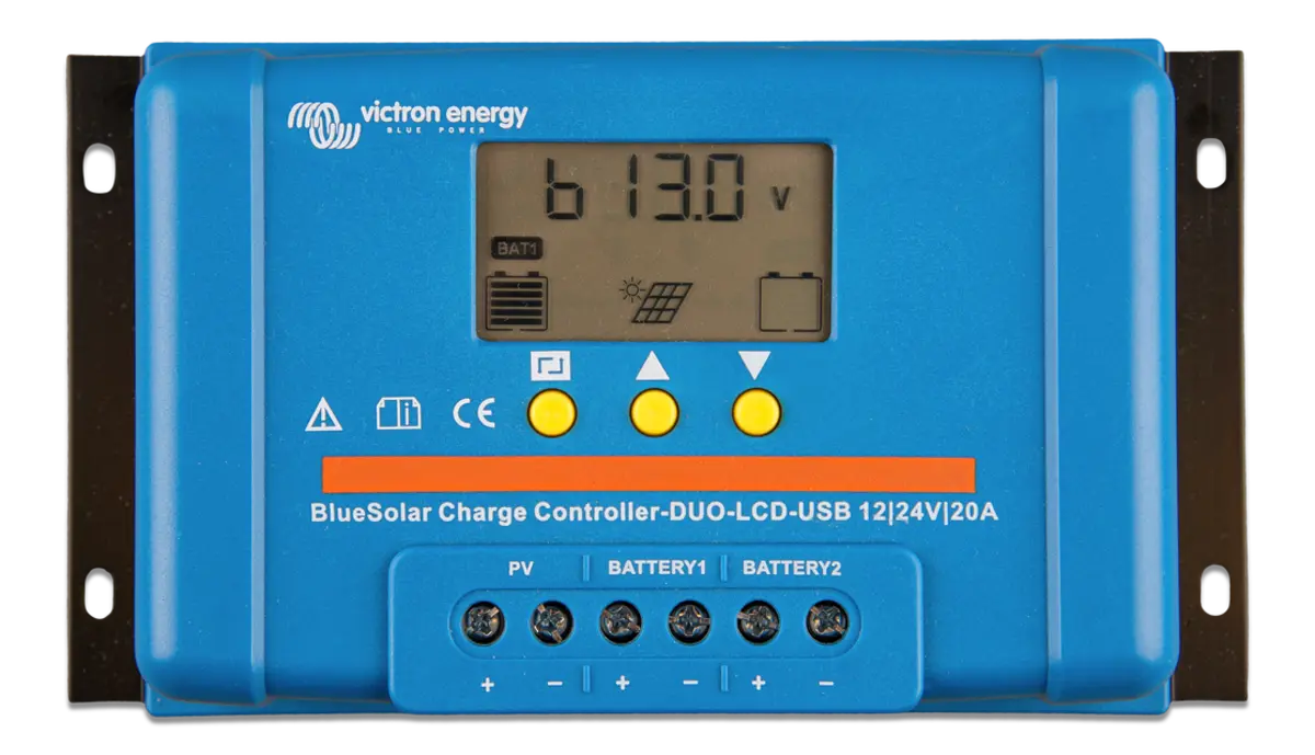 Victron Energy BlueSolar PWM DUO-LCD&USB 12/24V-20A.