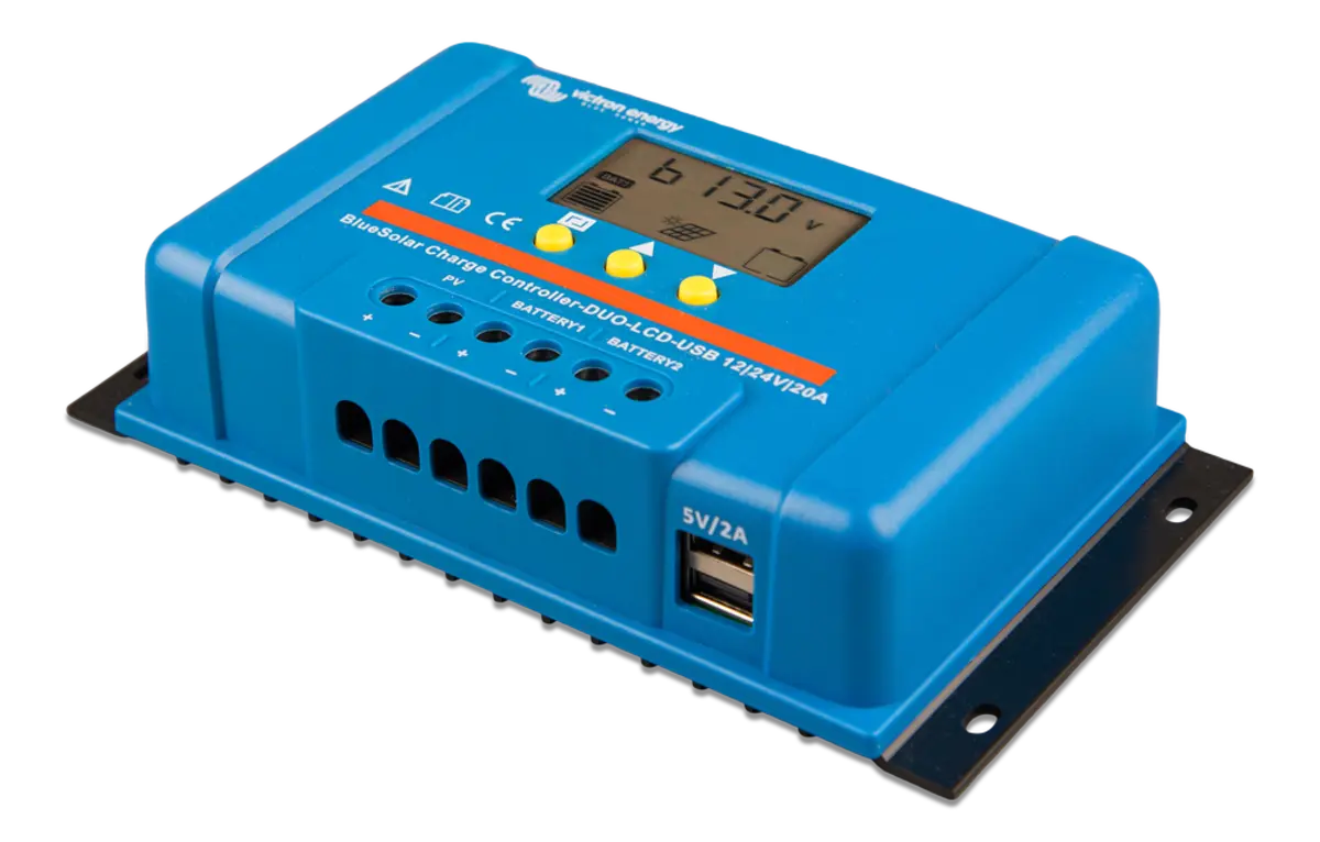 Victron Energy BlueSolar PWM DUO-LCD&USB 12/24V-20A.