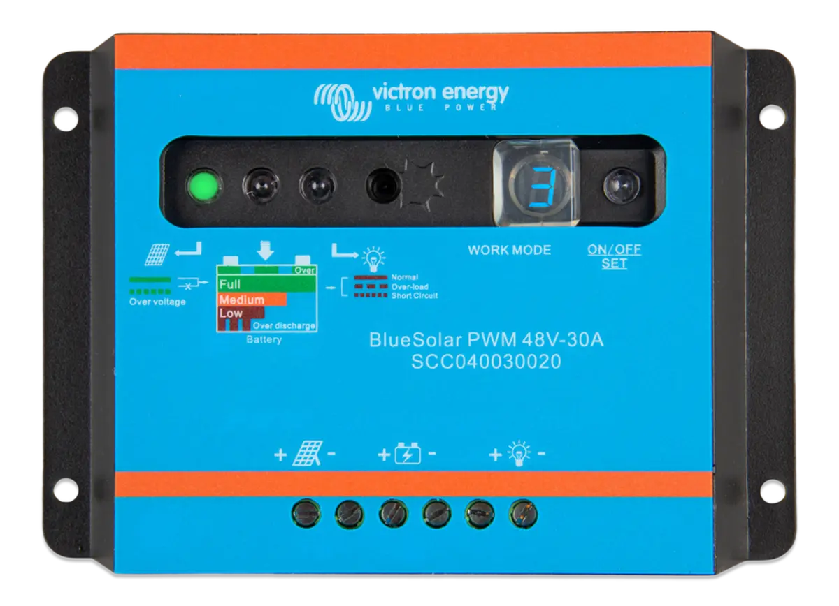 Victron Energy BlueSolar PWM-Light Charge Controller 48V-30A.