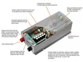 Morningstar Professional/SureSine 1000 24 V Pure Sine Wave Inverter with Hard-Wired AC Output.