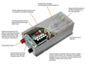 Morningstar Professional/SureSine 1000 48 V Pure Sine Wave Inverter with Hard-Wired AC Output.
