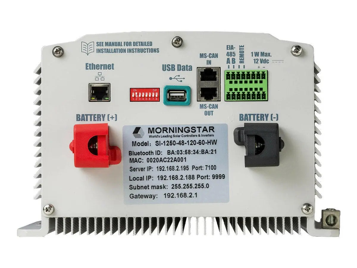 Morningstar Professional/SureSine 1250 48 V Pure Sine Wave Inverter with Hard-Wired AC Output.