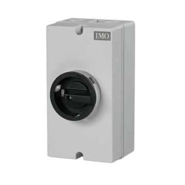 IMO Enclosed DC Switch IP66, 32A 600VDC (SKU Part Number SI32-PEL64R-2).