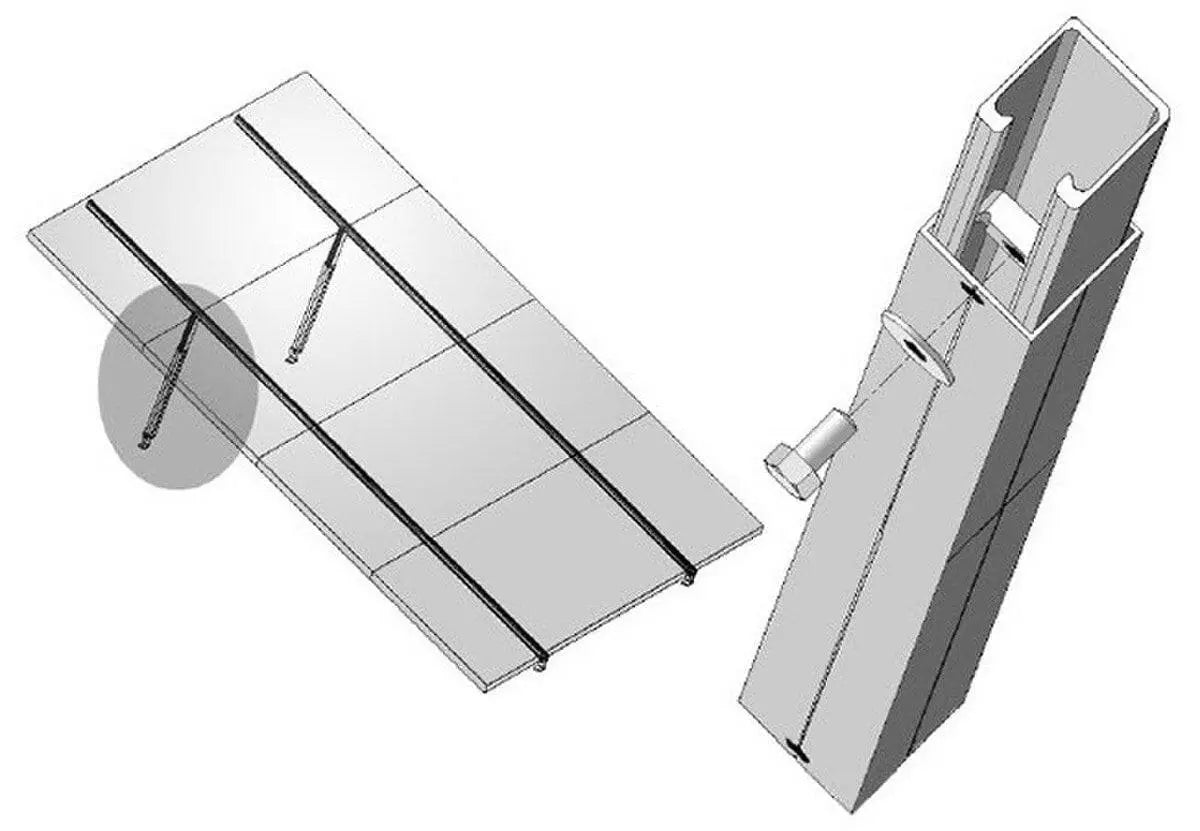 Unirac SolarMount 44 in Adjustable Tilt Leg.