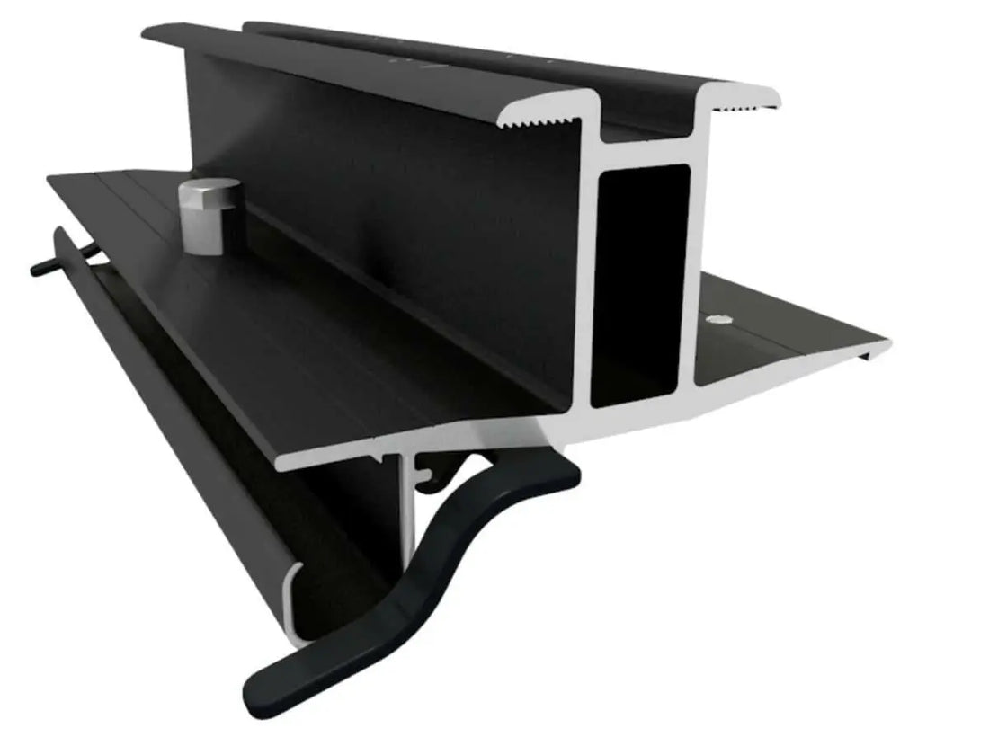 IronRidge 40 mm Black Rail-Less Bridge.