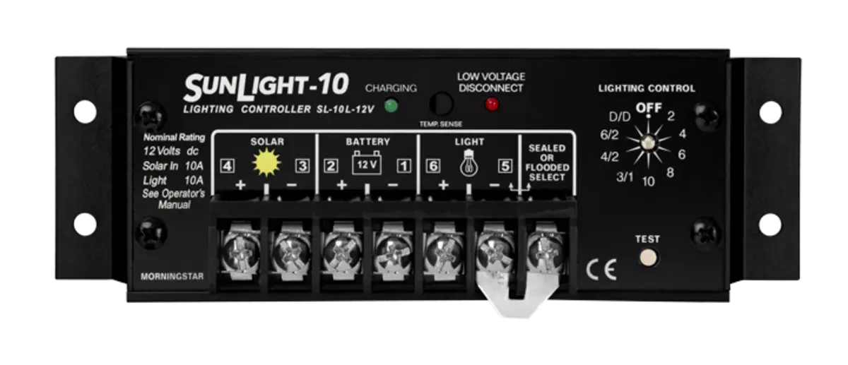 Morningstar SunLight SL-10L-12V PWM Charge Controller.