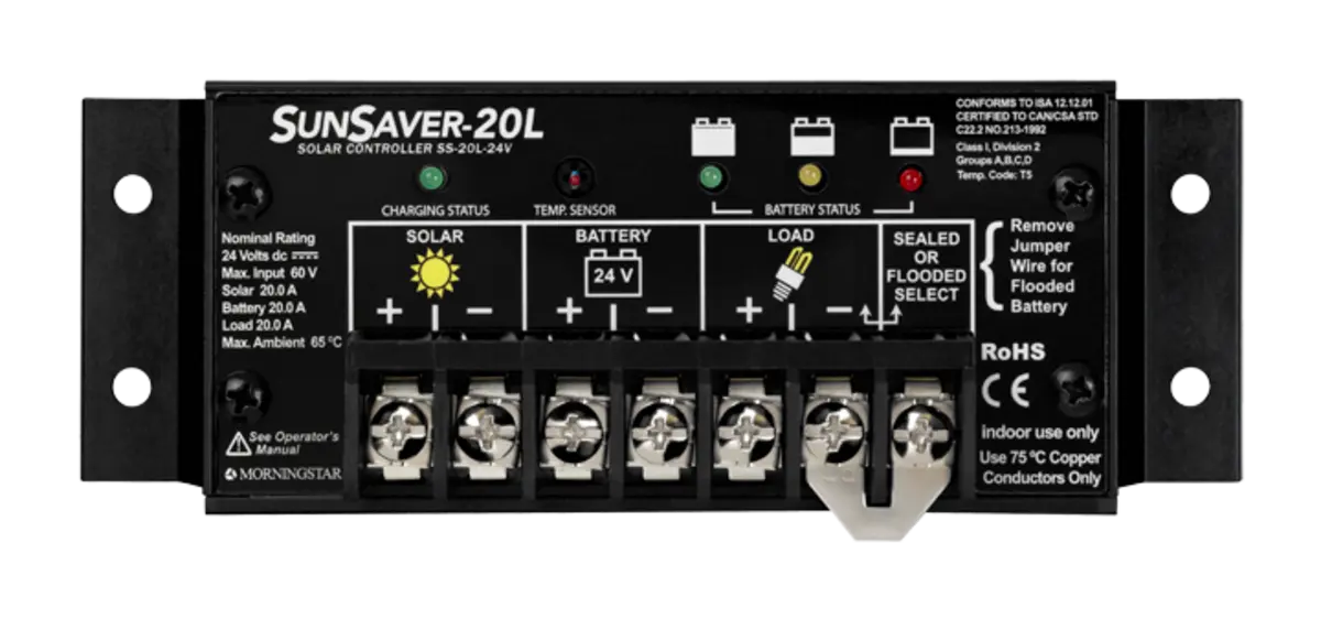 Morningstar SunSaver SS-20L-24V PWM Charge Controller.