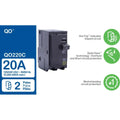 Square D QO220 20A 2-Pole Circuit Breaker.