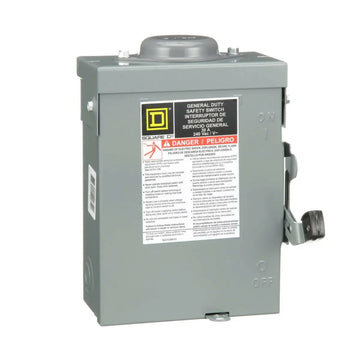 Square D/Schneider Electric DU 30 A Non-Fusible Disconnect Safety Switch.