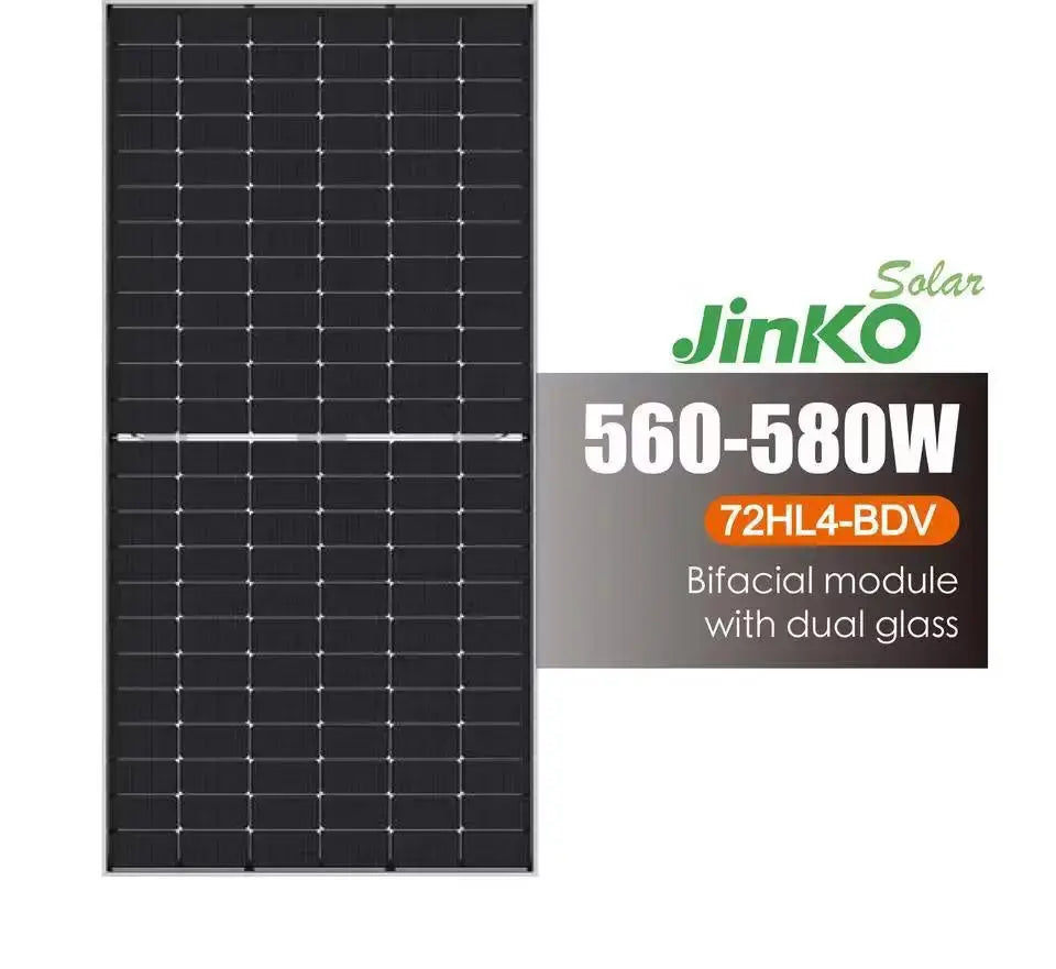 Jinko Tiger 570W Neo Bifacial Solar Panel JKM580N-72HL4-BDV