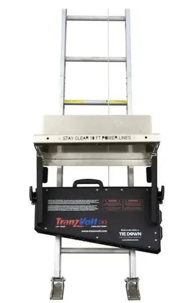TranzVolt Tie Down 28 ft 6000 Sq-ft Battery Powered Ladder Hoist with ...