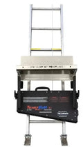 TranzVolt Tie Down 28 ft 6000 Sq-ft Battery Powered Ladder Hoist with Cordless Remote TranzVolt