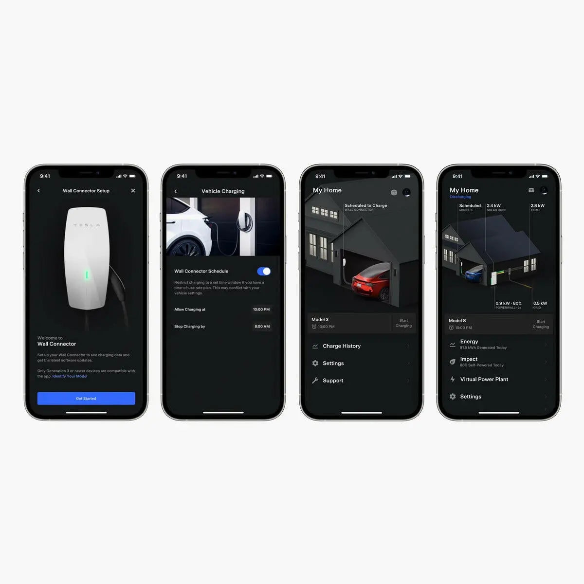 Tesla Motors 24' Gen 3 Cable Wall Connector.