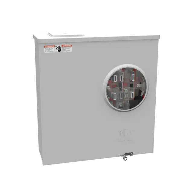 U4184-X - 7 Term RNGLS LRG CLS PLT LVR Byps 200 Amp Side Bussed Milbank