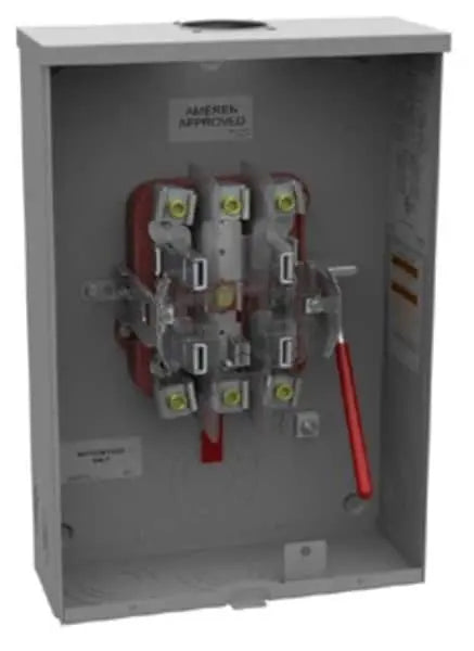 U9581-RL-QG-BLG-AEP - 5 Term RNGLS SML Hub Open Quadplex GND LVR Byps 7-8 In BRL LCK GRD With BRKT Prov American Electric Power Milbank