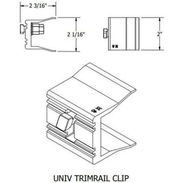 Unirac SFM Trimrail V2 UNIV Clip W/HDW (Priced as pack of 10 pc) X 10 = Total Unirac