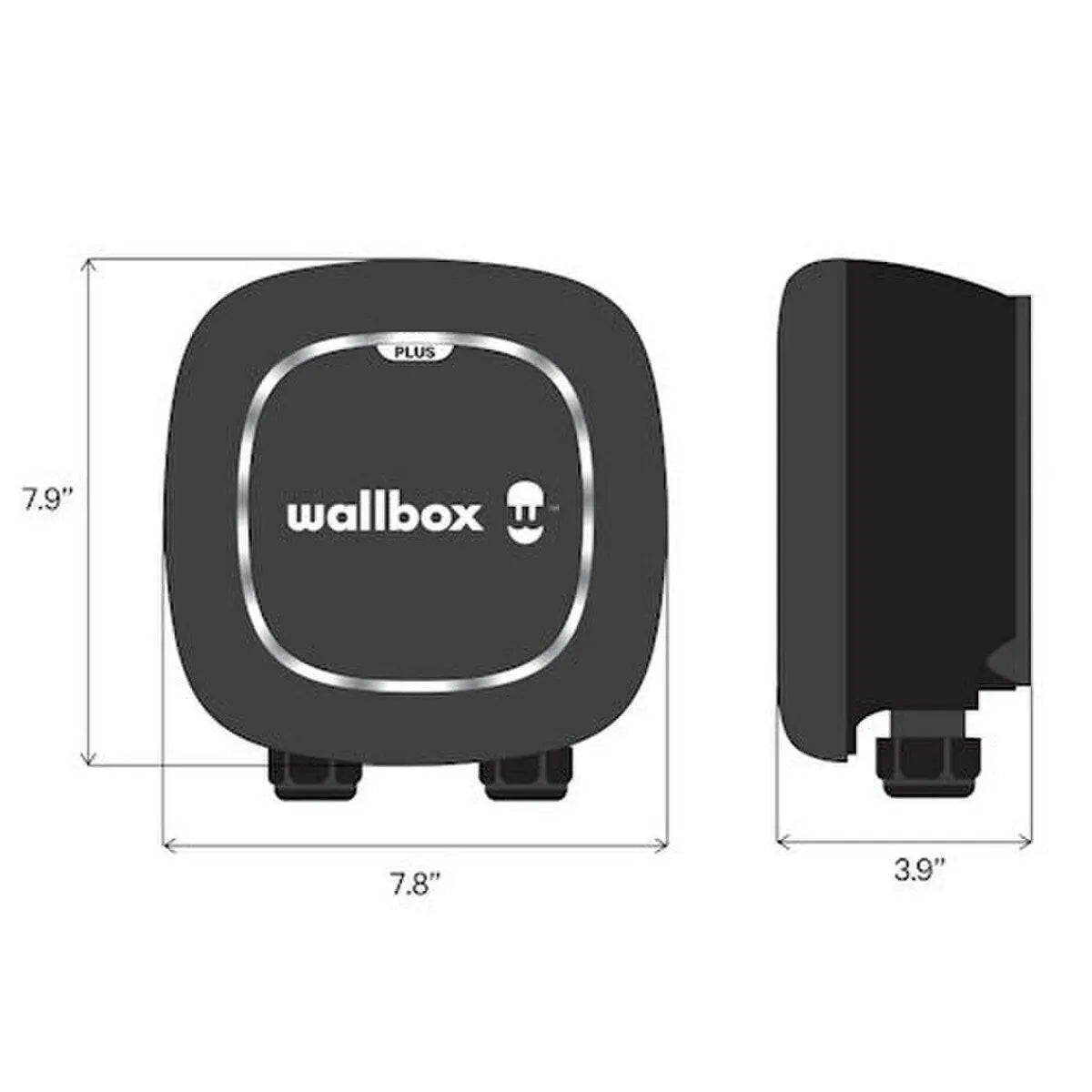 Wallbox 240/208 V 48 A 11.5 KW Matte Black Level 2 EV Charger.