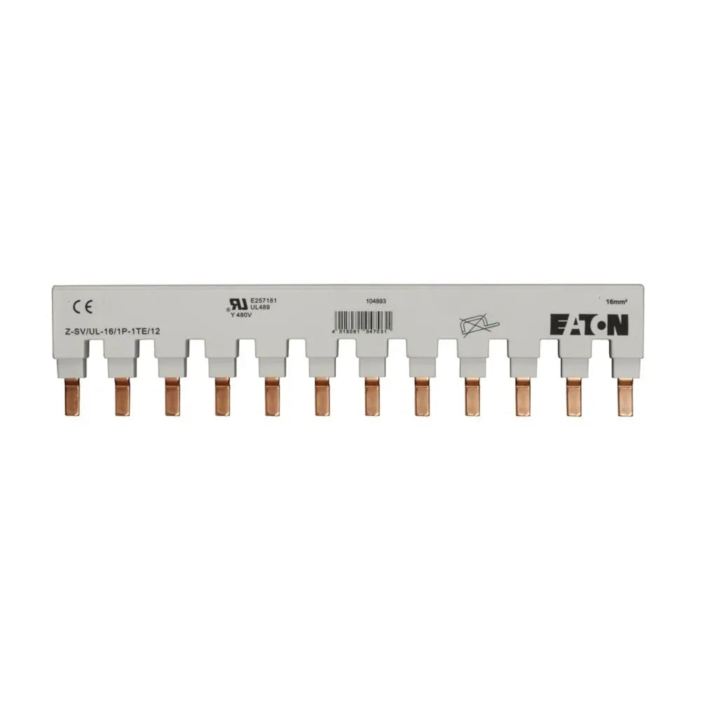 Z-SV/UL-16/1P-1TE/6 - Single Pole 80 Ampere Busbar System; Used On Faz Series Branch Circuit Breaker; Voltage Rating 480 Vac At 50/60 HZ Eaton