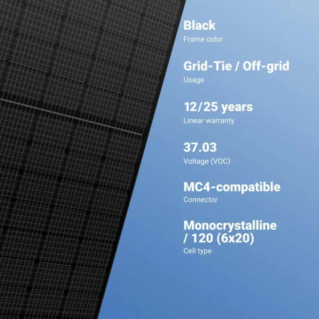 ZNShine Solar ZXM7 Series 400 W Monocrystalline Perc Solar Panel.