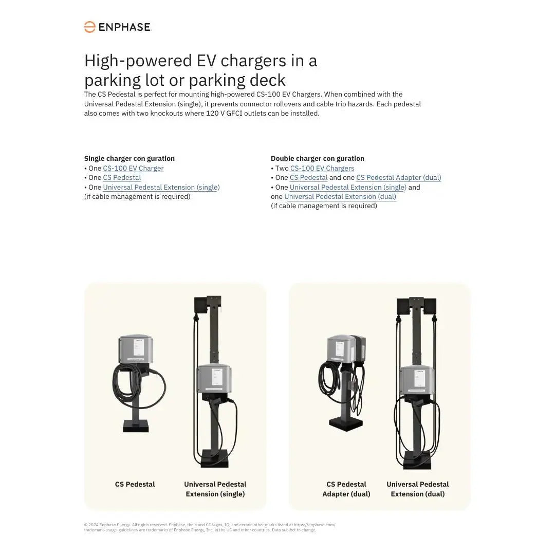 Enphase CS-PEDESTAL Charging Pedestal Enphase