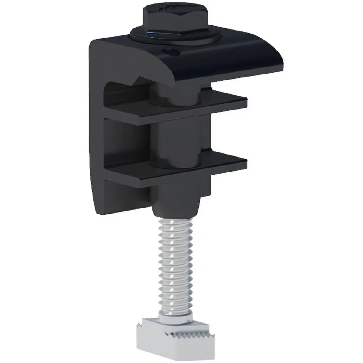 UFO Universal End Clamp – Black, Adjustable Solar Module Mounting Clamp Solar Cellz USA