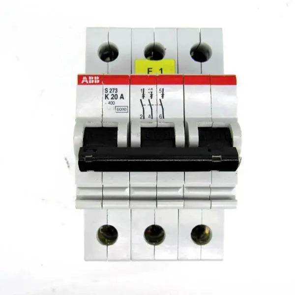 ABB S273-K20 Circuit Breaker – 3-Pole, 20 A, K-Curve Solar Cellz USA