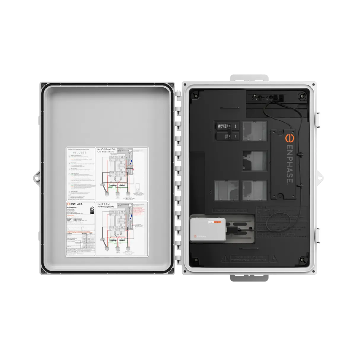 Enphase IQ Combiner 4C (IEEE certified) 1547:2018 Compliant IQ Gateway, Max 80A and 4 AC Branch Circuits.