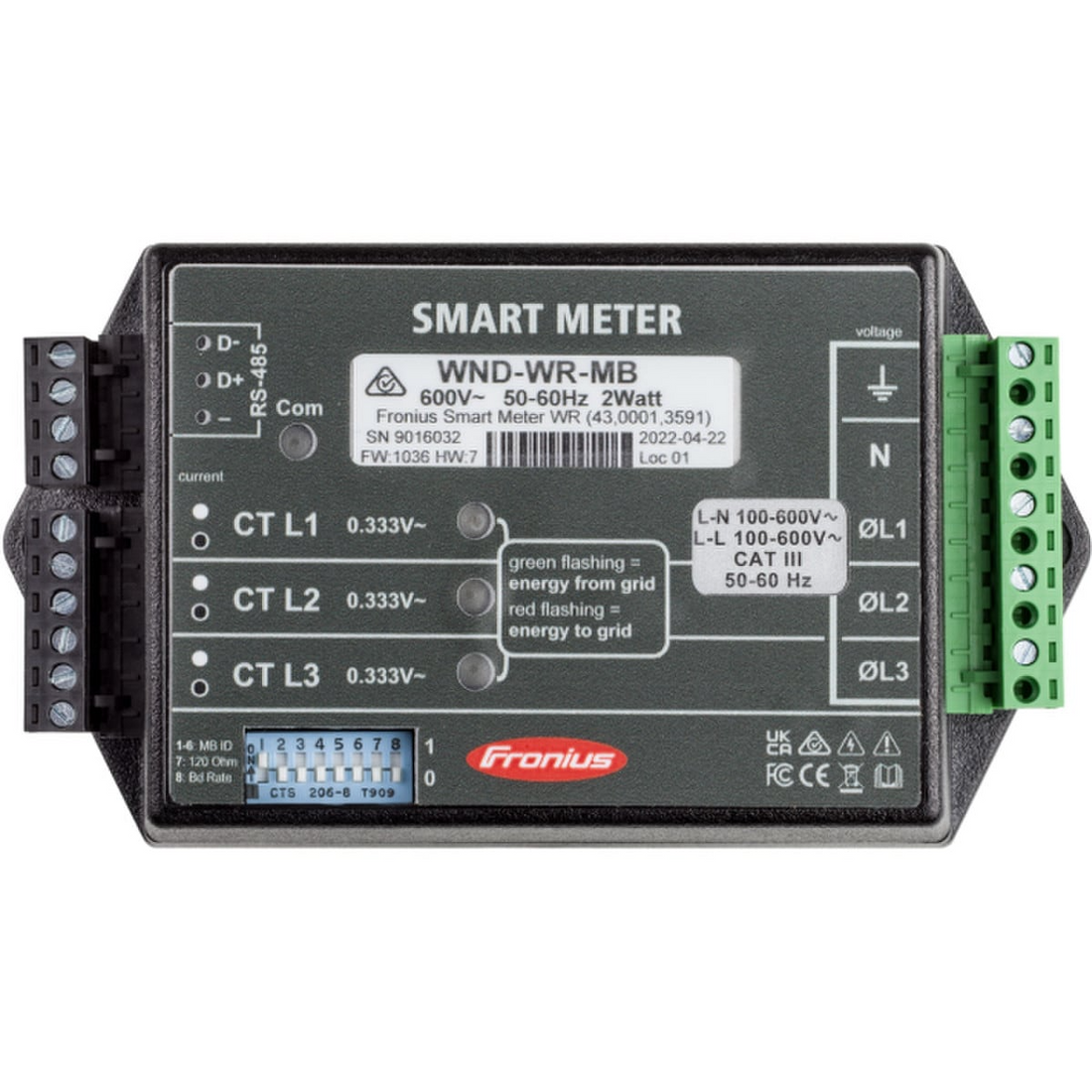 Fronius 85-690 V Bidirectional Energy Meter.